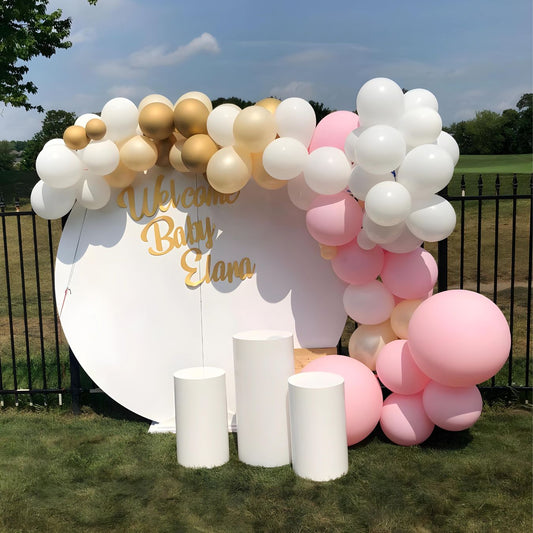 Half Arch Balloon Decor - Balloon Garland Clusters