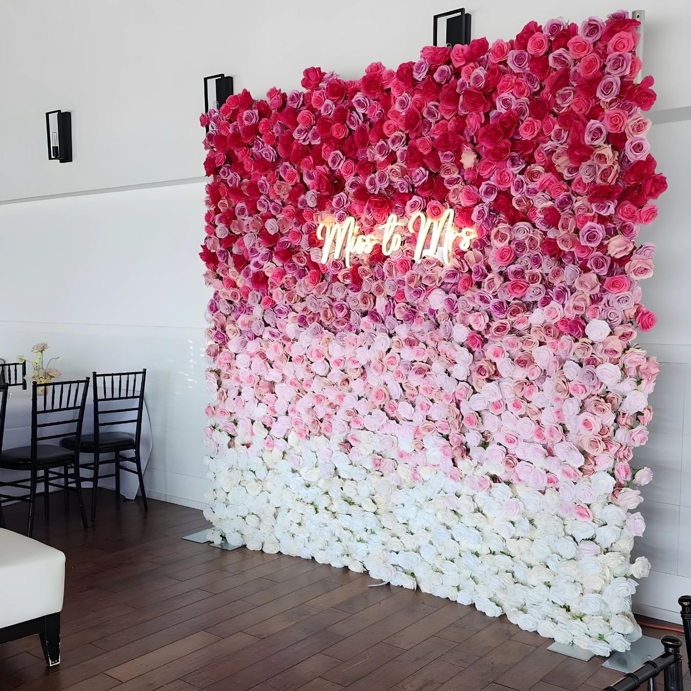Gradient Ombre Flower Wall Rental