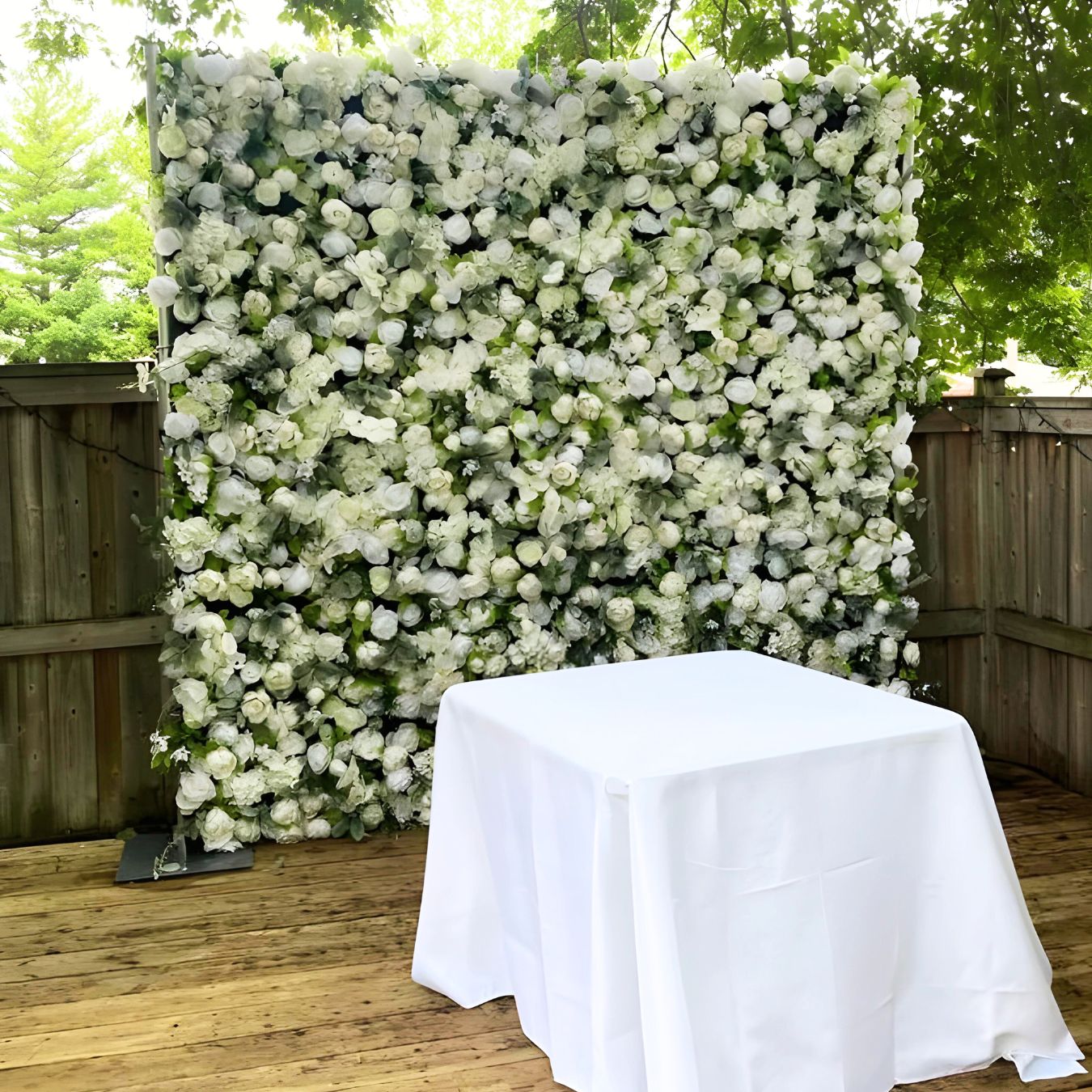 Garden Green Flower Wall Backdrop