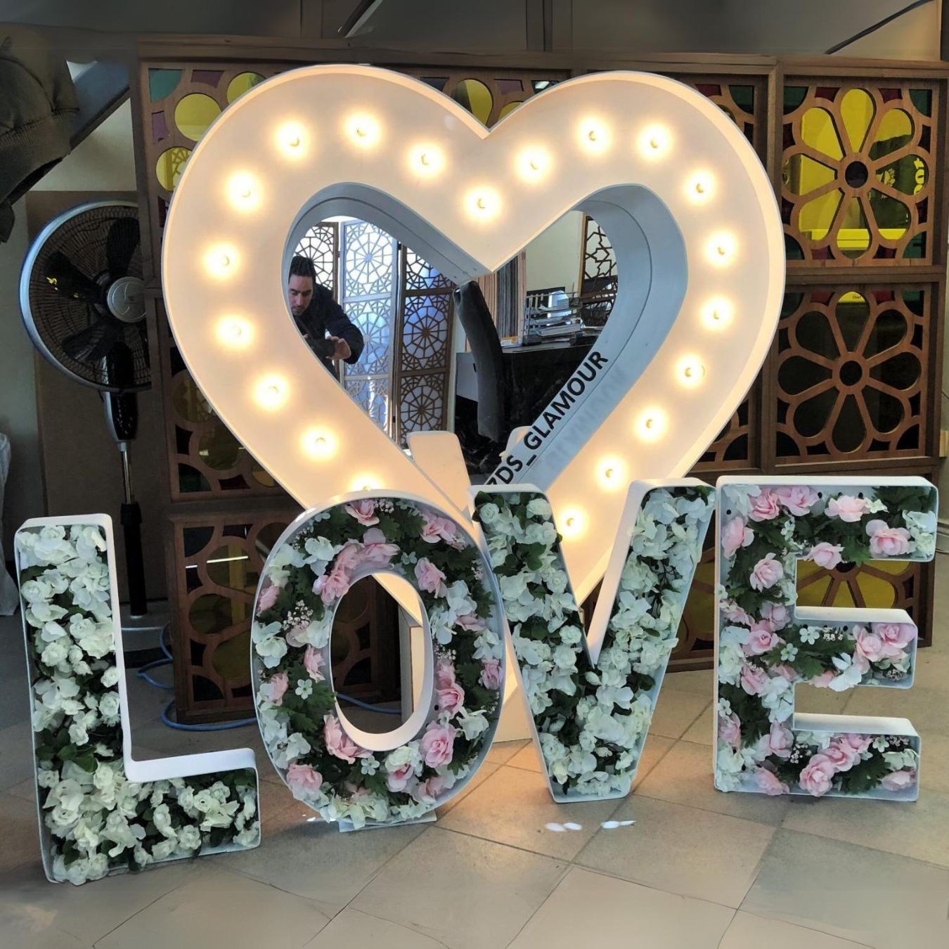 Heart Marquee Sign & Love Letters