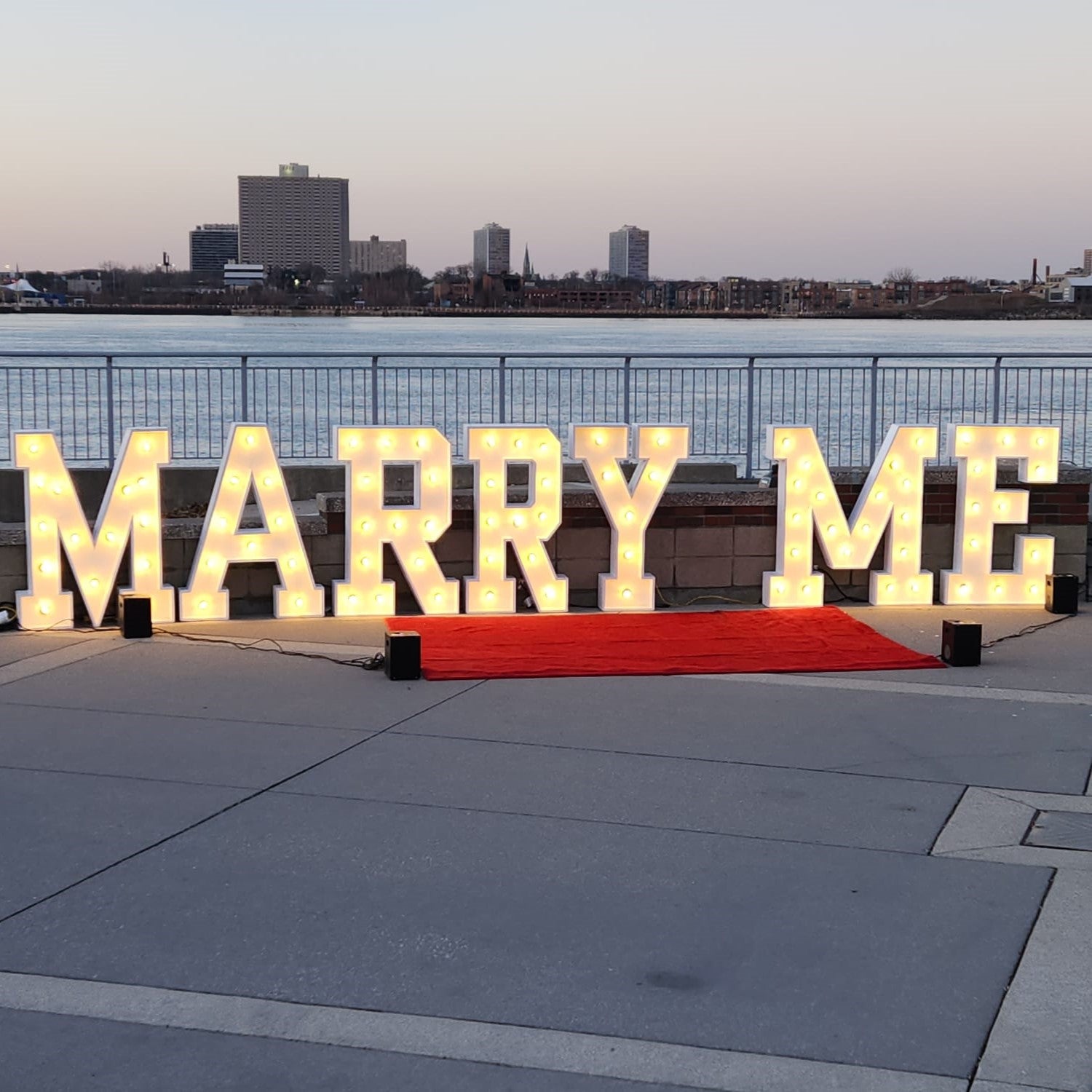 Marry Me Marquee Letters Rental