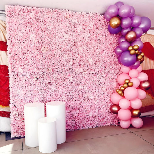 Pink Blush Flower Wall