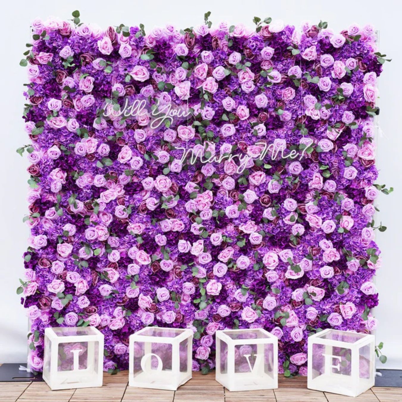 Purple Flower Wall Backdrop