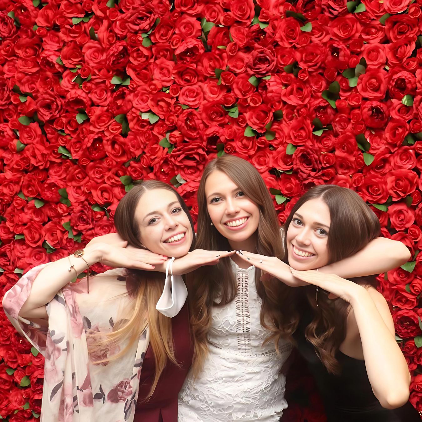 Red Rose Flower Wall - Toronto Balloon Delivery