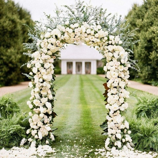White Champagne Flower Archway